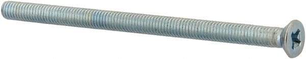 Value Collection - M3x0.50 Metric Coarse, 50mm OAL Phillips Drive Machine Screw - Flat Head, Grade 4.8 Steel, Zinc-Plated Finish, Without Washer - Eagle Tool & Supply