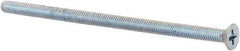 Value Collection - M4x0.70 Metric Coarse, 80mm OAL Phillips Drive Machine Screw - Flat Head, Grade 4.8 Steel, Zinc-Plated Finish, Without Washer - Eagle Tool & Supply