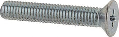 Value Collection - M5x0.80 Metric Coarse, 30mm OAL Phillips Drive Machine Screw - Flat Head, Grade 4.8 Steel, Zinc-Plated Finish, Without Washer - Eagle Tool & Supply