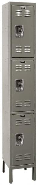 Hallowell - 3 Door, 3 Tier, Ready-Built Wardrobe & Box Lockers - Eagle Tool & Supply