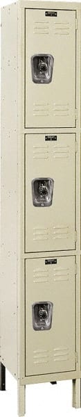 Hallowell - 3 Door, 3 Tier, Ready-Built Wardrobe & Box Lockers - Eagle Tool & Supply