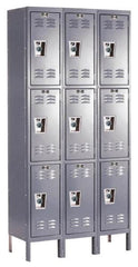 Hallowell - 9 Door, 3 Tier, Ready-Built Wardrobe & Box Lockers - Eagle Tool & Supply