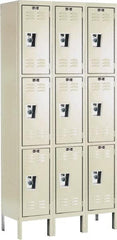 Hallowell - 9 Door, 3 Tier, Ready-Built Wardrobe & Box Lockers - Eagle Tool & Supply
