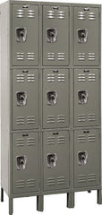 Hallowell - 9 Door, 3 Tier, Ready-Built Wardrobe & Box Lockers - Eagle Tool & Supply
