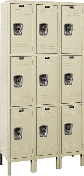 Hallowell - 9 Door, 3 Tier, Ready-Built Wardrobe & Box Lockers - Eagle Tool & Supply