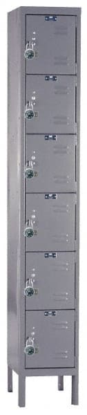 Hallowell - 6 Door, 6 Tier, Ready-Built Wardrobe & Box Lockers - Eagle Tool & Supply