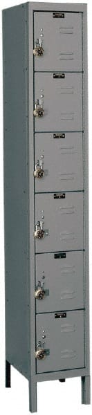 Hallowell - 6 Door, 6 Tier, Ready-Built Wardrobe & Box Lockers - Eagle Tool & Supply