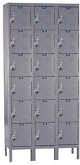 Hallowell - 18 Door, 6 Tier, Ready-Built Wardrobe & Box Lockers - Eagle Tool & Supply
