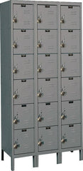 Hallowell - 18 Door, 6 Tier, Ready-Built Wardrobe & Box Lockers - Eagle Tool & Supply