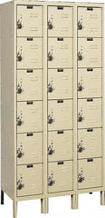 Hallowell - 18 Door, 6 Tier, Ready-Built Wardrobe & Box Lockers - Eagle Tool & Supply