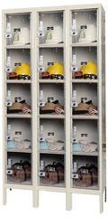 Hallowell - 15 Door, 5 Tier, Safety-View Plus Box Lockers - Eagle Tool & Supply
