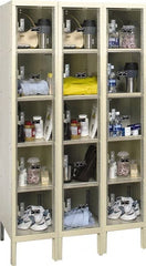 Hallowell - 15 Door, 5 Tier, Safety-View Plus Box Lockers - Eagle Tool & Supply