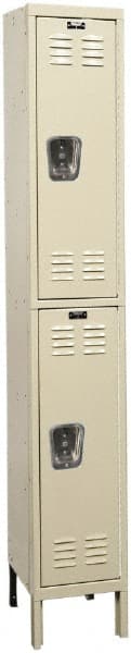 Hallowell - 2 Door, 2 Tier, Galvanite Corrosion Resistant Wardrobe & Box Lockers - Eagle Tool & Supply