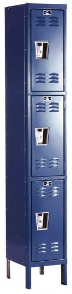 Hallowell - 3 Door, 3 Tier, Premium Wardrobe Lockers - Eagle Tool & Supply