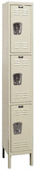 Hallowell - 3 Door, 3 Tier, Galvanite Corrosion Resistant Wardrobe & Box Lockers - Eagle Tool & Supply
