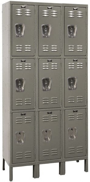 Hallowell - 3 Door, 1 Tier, Premium Wardrobe Lockers - Eagle Tool & Supply