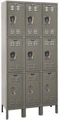 Hallowell - 9 Door, 3 Tier, Premium Wardrobe Lockers - Eagle Tool & Supply