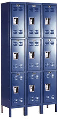 Hallowell - 9 Door, 3 Tier, Premium Wardrobe Lockers - Eagle Tool & Supply