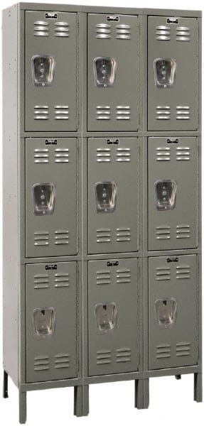 Hallowell - 9 Door, 3 Tier, Premium Wardrobe Lockers - Eagle Tool & Supply
