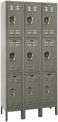 Hallowell - 9 Door, 3 Tier, Premium Wardrobe Lockers - Eagle Tool & Supply