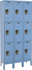 Hallowell - 9 Door, 3 Tier, Premium Wardrobe Lockers - Eagle Tool & Supply