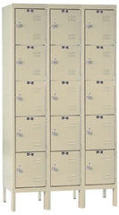 Hallowell - 15 Door, 5 Tier, Premium Box Lockers - Eagle Tool & Supply