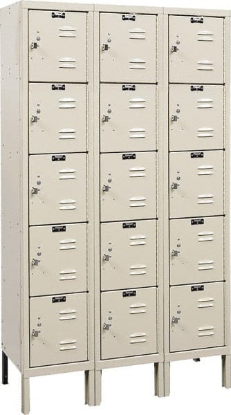 Hallowell - 15 Door, 5 Tier, Premium Box Lockers - Eagle Tool & Supply
