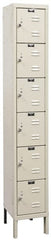 Hallowell - 6 Door, 6 Tier, Galvanite Corrosion Resistant Wardrobe & Box Lockers - Eagle Tool & Supply