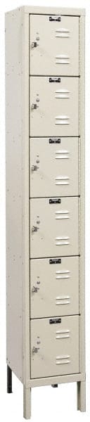 Hallowell - 6 Door, 6 Tier, Galvanite Corrosion Resistant Wardrobe & Box Lockers - Eagle Tool & Supply