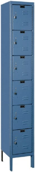 Hallowell - 6 Door, 6 Tier, Premium Box Lockers - Eagle Tool & Supply