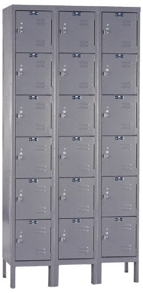 Hallowell - 18 Door, 6 Tier, Premium Box Lockers - Eagle Tool & Supply