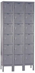 Hallowell - 18 Door, 6 Tier, Premium Box Lockers - Eagle Tool & Supply