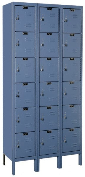 Hallowell - 18 Door, 6 Tier, Premium Box Lockers - Eagle Tool & Supply