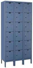Hallowell - 18 Door, 6 Tier, Premium Box Lockers - Eagle Tool & Supply