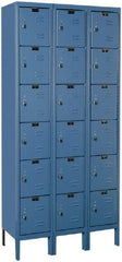 Hallowell - 18 Door, 6 Tier, Premium Box Lockers - Eagle Tool & Supply