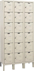 Hallowell - 18 Door, 6 Tier, Premium Box Lockers - Eagle Tool & Supply