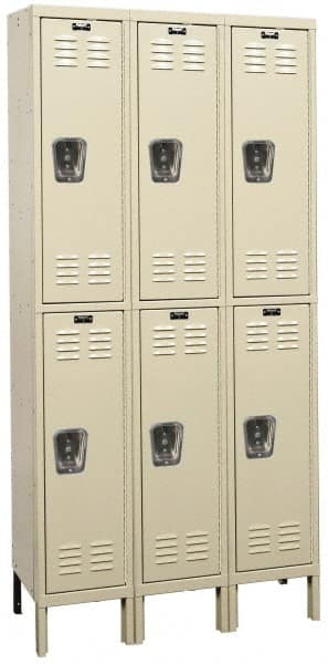 Hallowell - 6 Door, 2 Tier, Premium Wardrobe Lockers - Eagle Tool & Supply