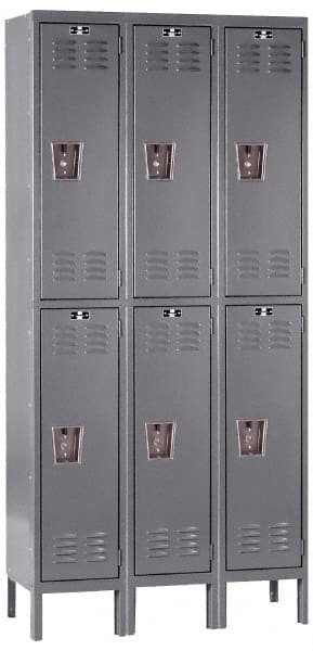 Hallowell - 6 Door, 2 Tier, Premium Wardrobe Lockers - Eagle Tool & Supply