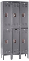 Hallowell - 6 Door, 2 Tier, Premium Wardrobe Lockers - Eagle Tool & Supply