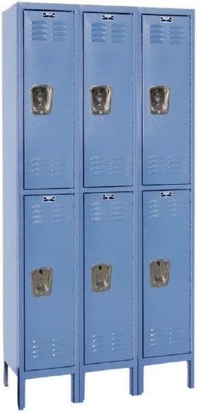 Hallowell - 6 Door, 2 Tier, Premium Wardrobe Lockers - Eagle Tool & Supply
