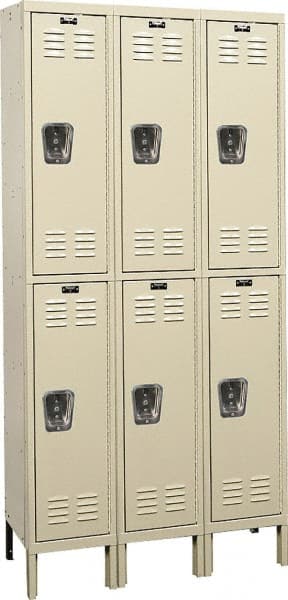 Hallowell - 6 Door, 2 Tier, Premium Wardrobe Lockers - Eagle Tool & Supply