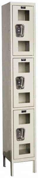 Hallowell - 3 Door, 3 Tier, Safety-View Wardrobe Lockers - Eagle Tool & Supply