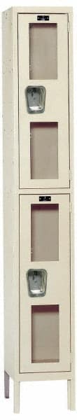 Hallowell - 2 Door, 2 Tier, Safety-View Wardrobe Lockers - Eagle Tool & Supply