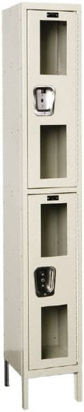 Hallowell - 2 Door, 2 Tier, Safety-View Wardrobe Lockers - Eagle Tool & Supply