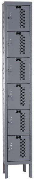 Hallowell - 6 Door, 6 Tier, Heavy-Duty Ventilated Wardrobe & Box Lockers - Eagle Tool & Supply
