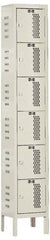 Hallowell - 6 Door, 6 Tier, Heavy-Duty Ventilated Wardrobe & Box Lockers - Eagle Tool & Supply