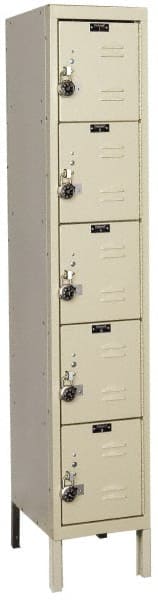 Hallowell - 5 Door, 5 Tier, Ready-Built Wardrobe & Box Lockers - Eagle Tool & Supply