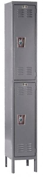 Hallowell - 2 Door, 2 Tier, Ready-Built Wardrobe & Box Lockers - Eagle Tool & Supply