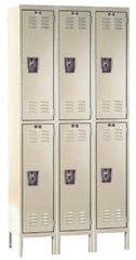 Hallowell - 6 Door, 2 Tier, Ready-Built Wardrobe & Box Lockers - Eagle Tool & Supply