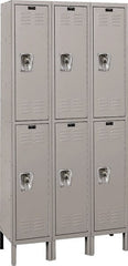 Hallowell - 6 Door, 2 Tier, Ready-Built Wardrobe & Box Lockers - Eagle Tool & Supply